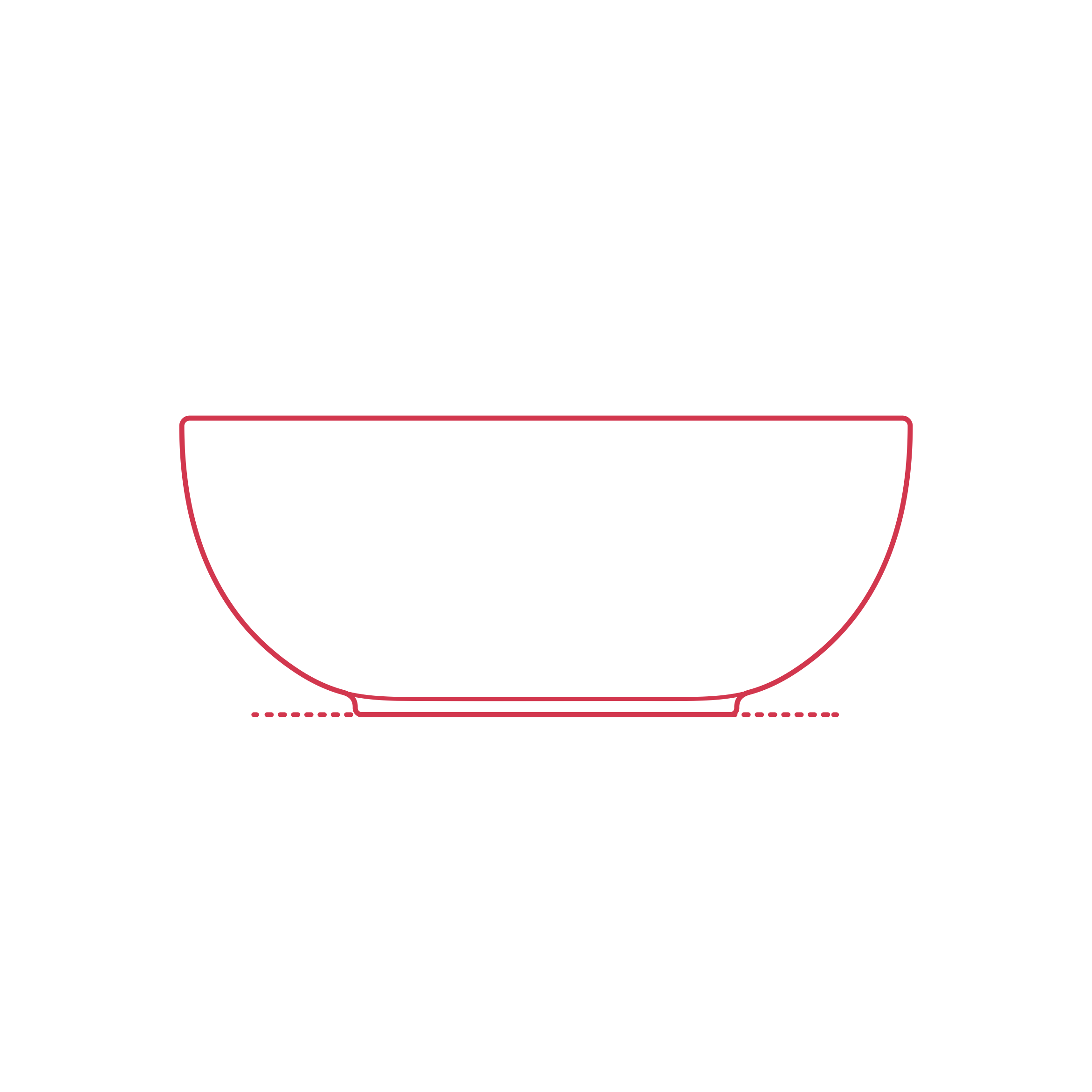 Objects Bowls Ikea Backig Bowl 5.5 Inch Outline Icon Svg Set Free Vectors